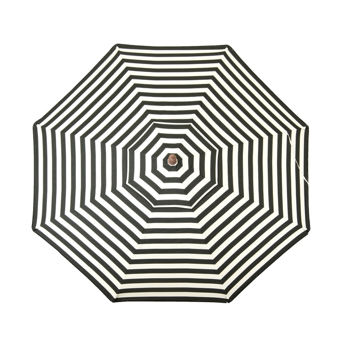 Euro 9ft Striped Black & White Market Umbrella