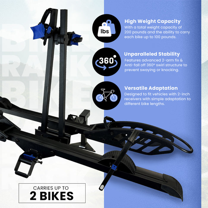 Heininger Advantage Hitch Mounted E-Bike Rack for 2 Bikes