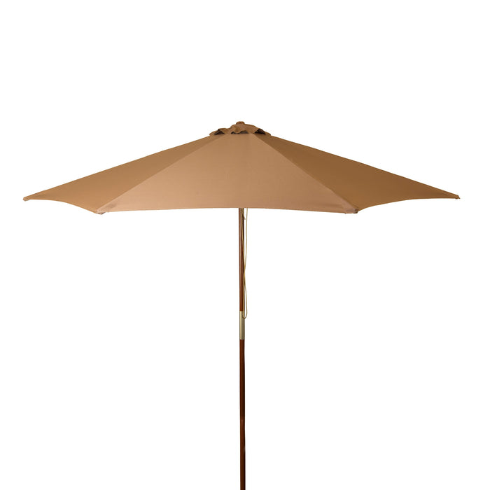 9 ft Classic Wood Patio Umbrella