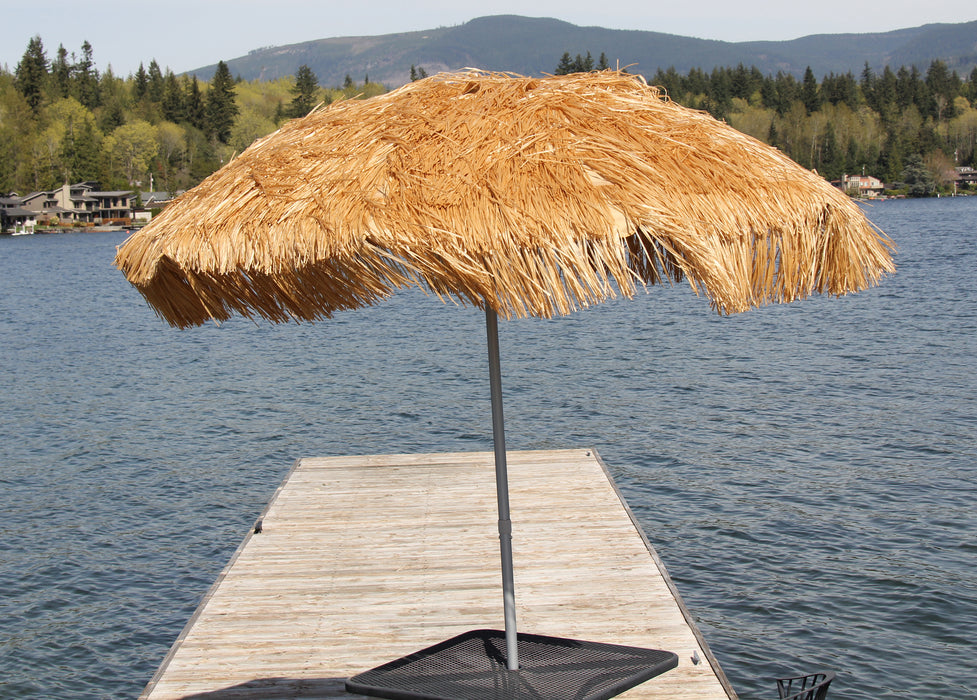 Palapa Tiki Thatch Deluxe Patio Umbrella 7'6" -Hawaiian Theme Whiskey Brown