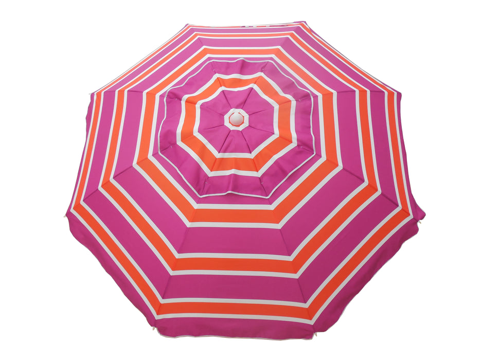 7ft Striped Beach Umbrella with Carry Bag