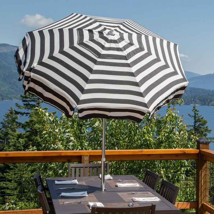 6 ft Italian Acrylic Striped Patio Umbrellas