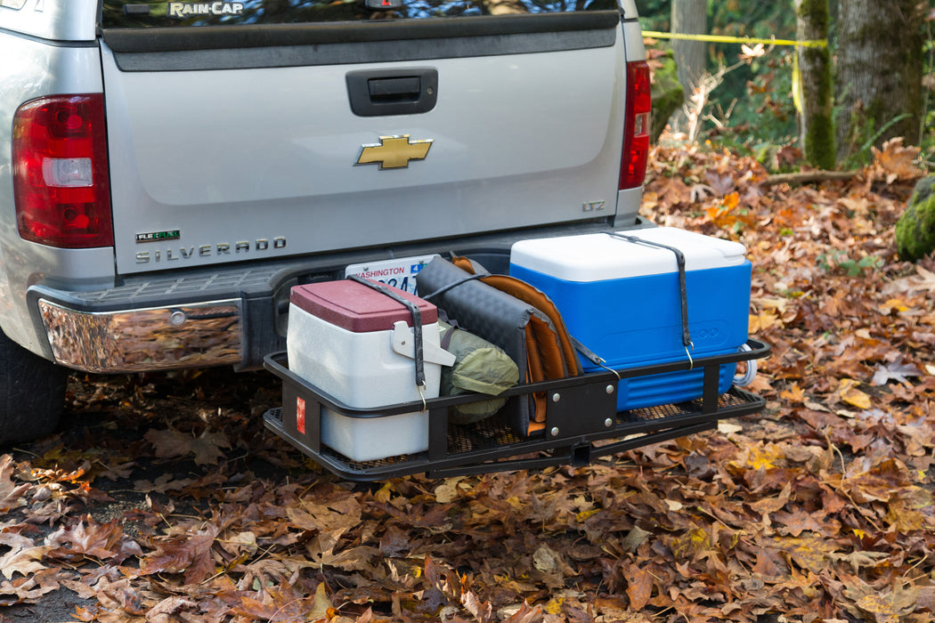 Deluxe Fold-Up Cargo Carrier Kit with Cargo Webbing and Hitch Lock